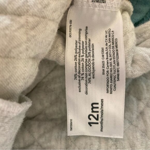 Carter's Light Gray Quilted Jacket - Picture 4 of 4